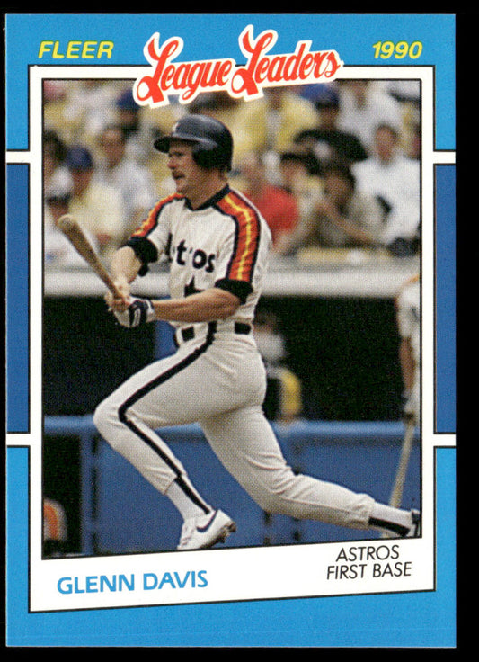 Glenn Davis 1990 Fleer League Leaders #9 Houston Astros