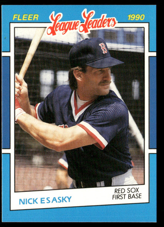 Nick Esasky 1990 Fleer League Leaders #10 Boston Red Sox