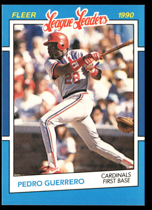 Pedro Guerrero 1990 Fleer League Leaders #16 St. Louis Cardinals