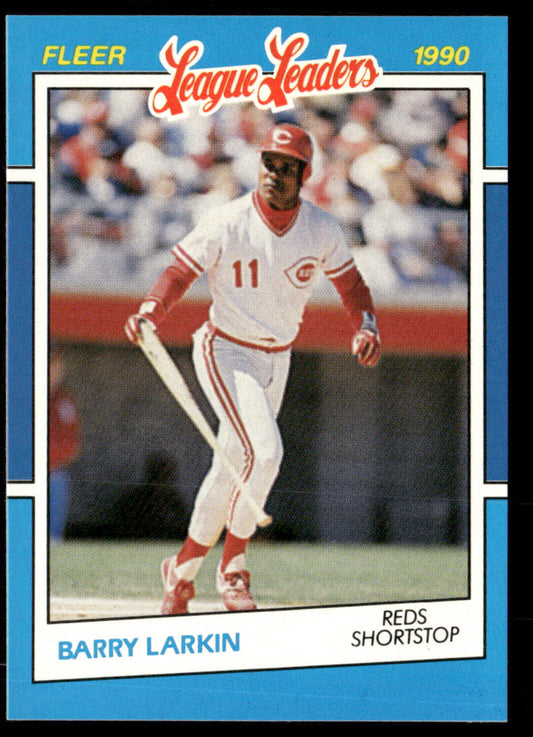 Barry Larkin 1990 Fleer League Leaders #22 Cincinnati Reds