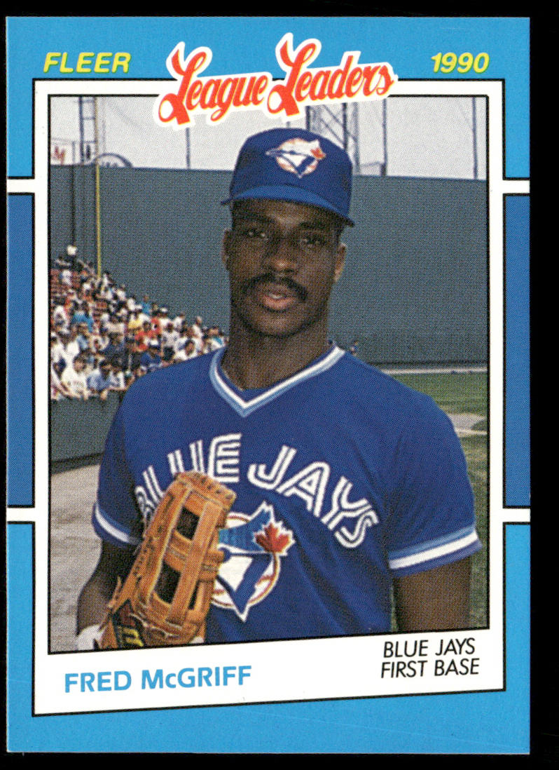 Fred McGriff 1990 Fleer League Leaders #24 Toronto Blue Jays