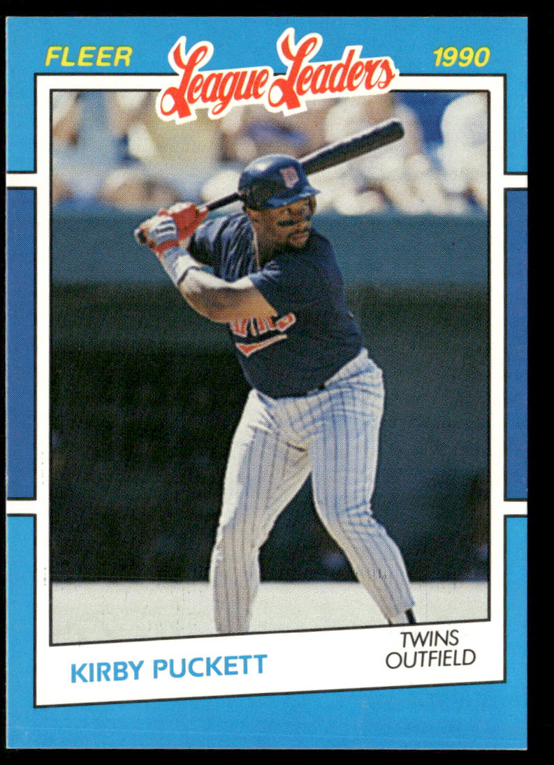 Kirby Puckett 1990 Fleer League Leaders #30 Minnesota Twins