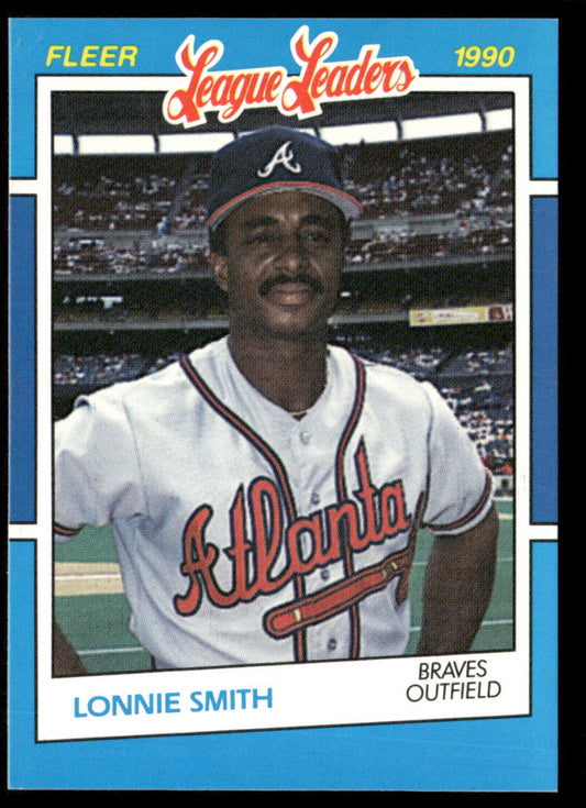 Lonnie Smith 1990 Fleer League Leaders #37 Atlanta Braves