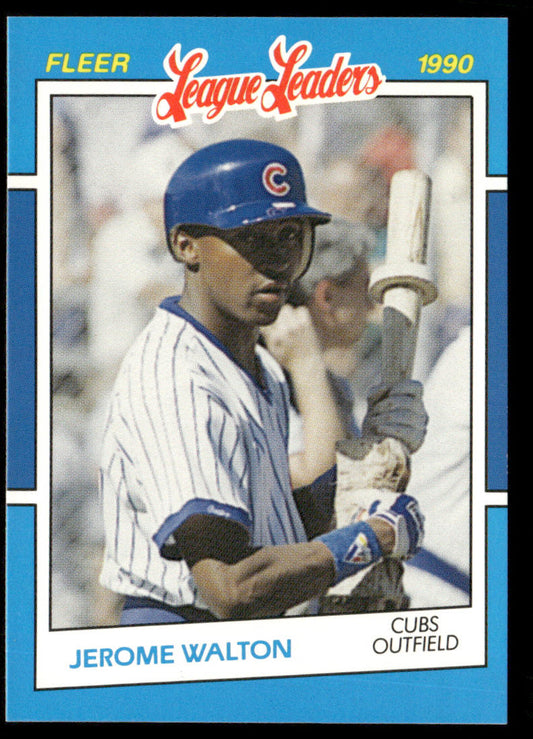 Jerome Walton 1990 Fleer League Leaders #42 Chicago Cubs