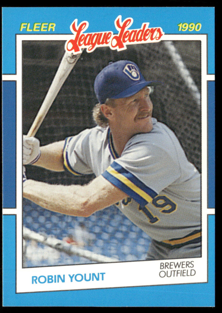 Robin Yount 1990 Fleer League Leaders #44 Milwaukee Brewers