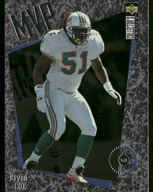 Bryan Cox 1996 Collector's Choice MVPs #M26 Miami Dolphins