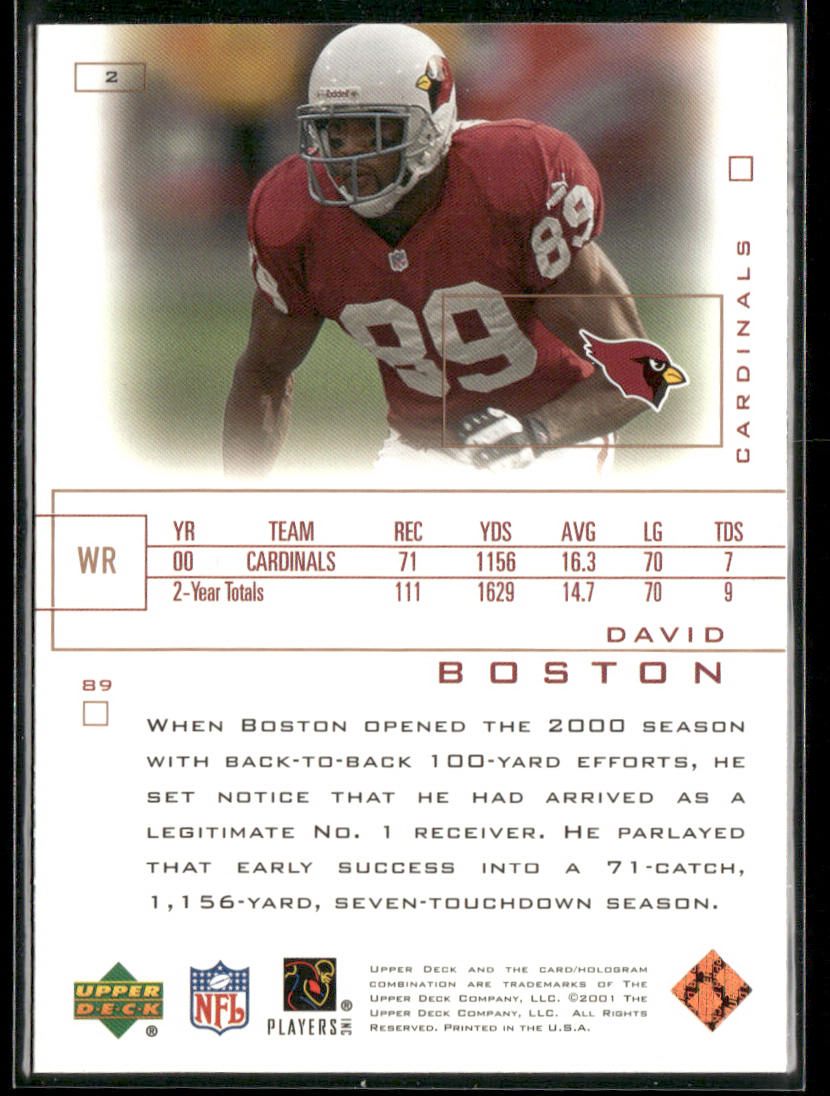 David Boston 2001 Upper Deck Pros & Prospects #2 Arizona Cardinals