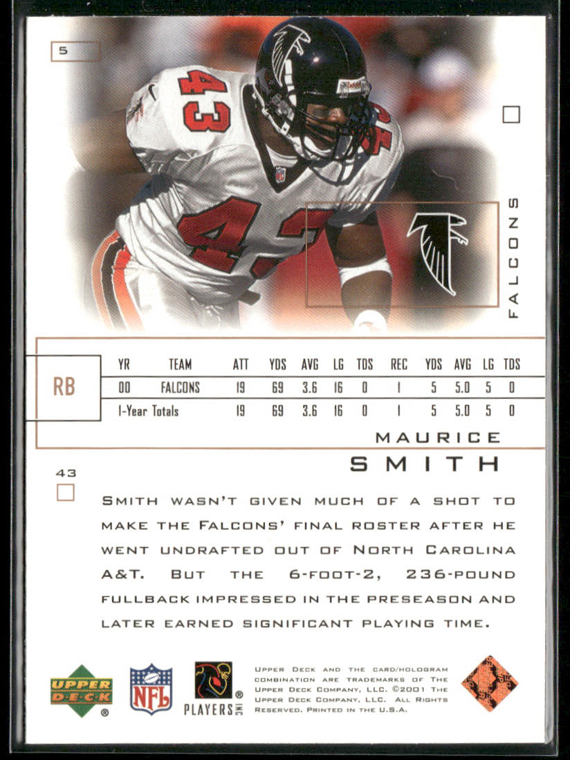 Maurice Smith 2001 Upper Deck Pros & Prospects #5 Atlanta Falcons
