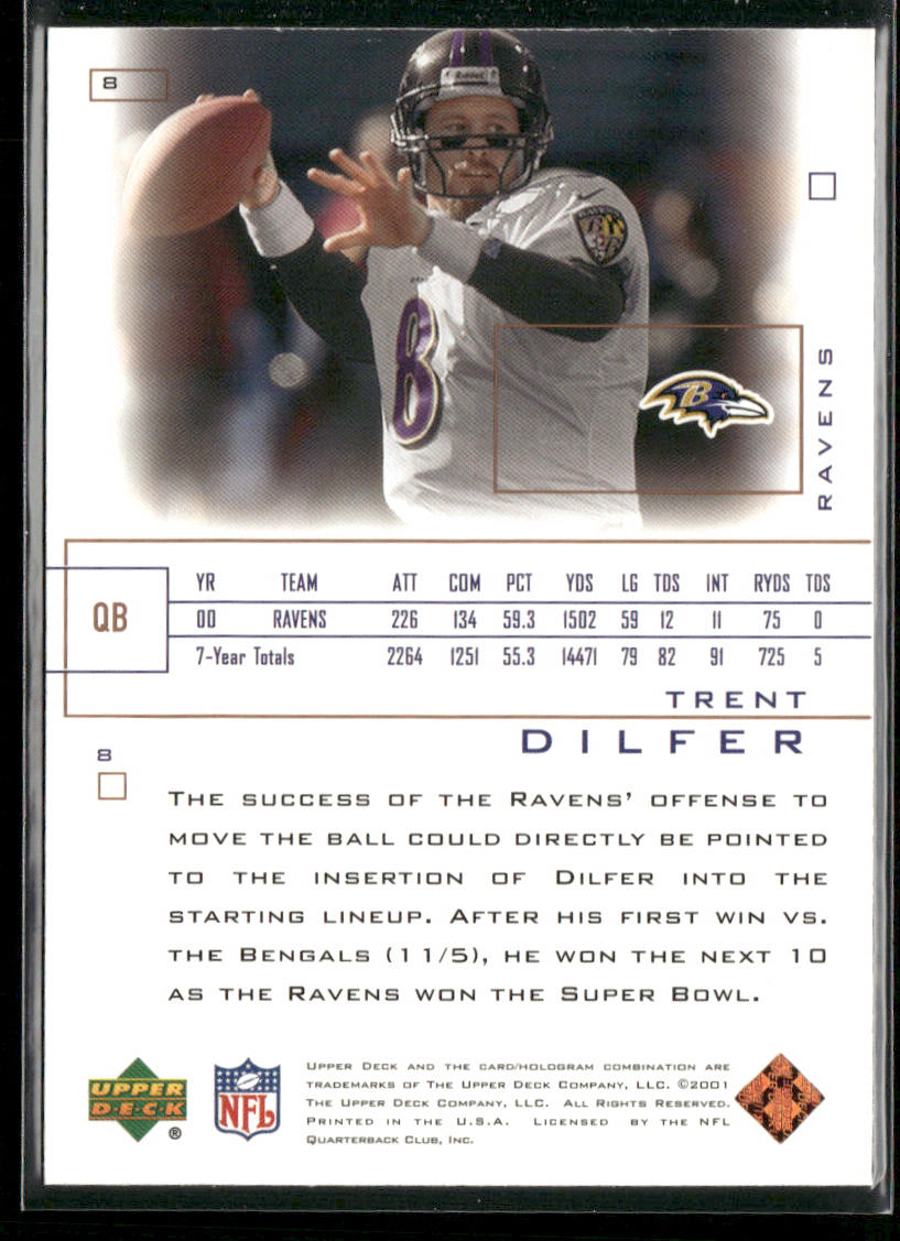 Trent Dilfer 2001 Upper Deck Pros & Prospects #8 Baltimore Ravens