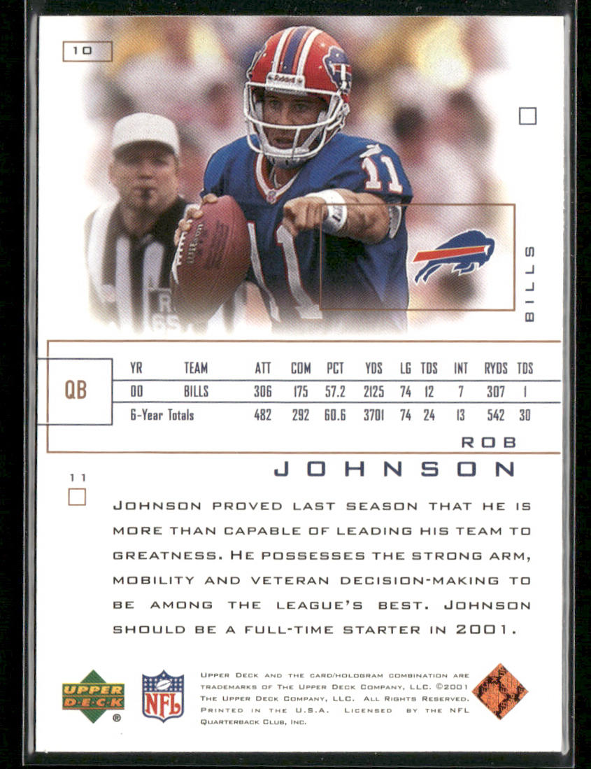 Rob Johnson 2001 Upper Deck Pros & Prospects #10 Buffalo Bills