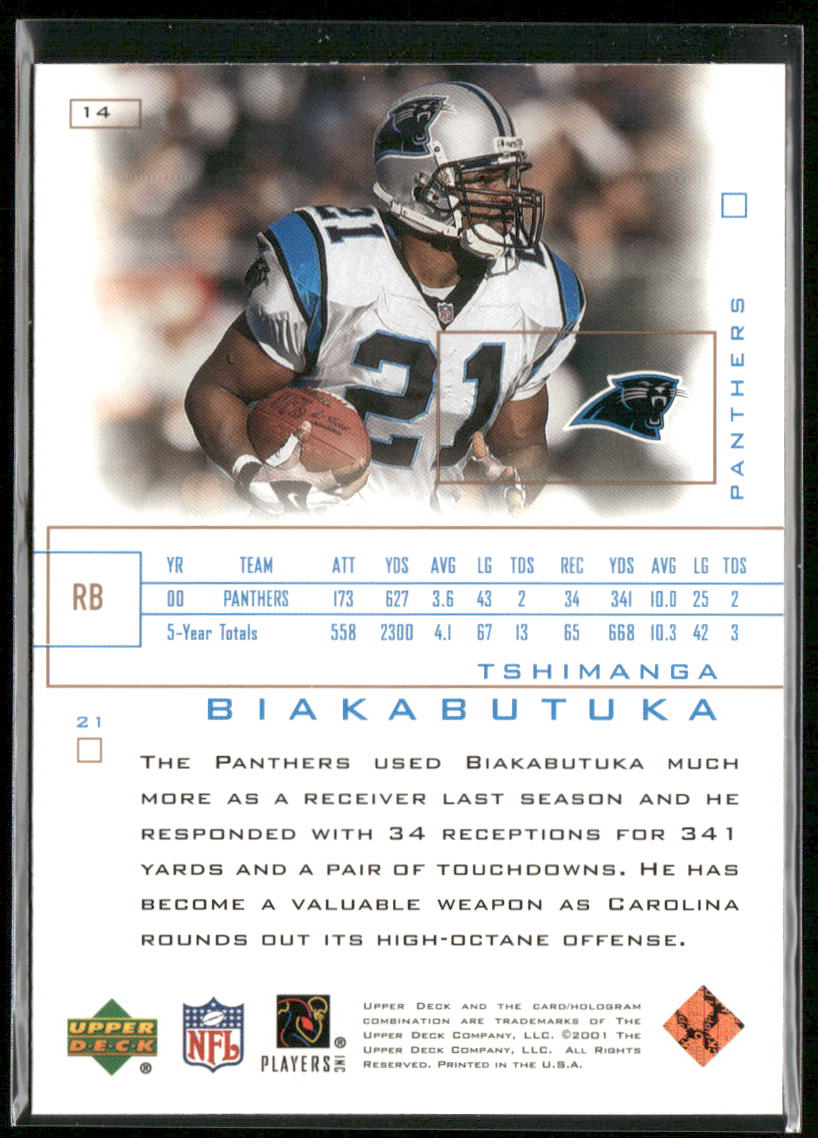 Tim Biakabutuka 2001 Upper Deck Pros & Prospects #14 Carolina Panthers