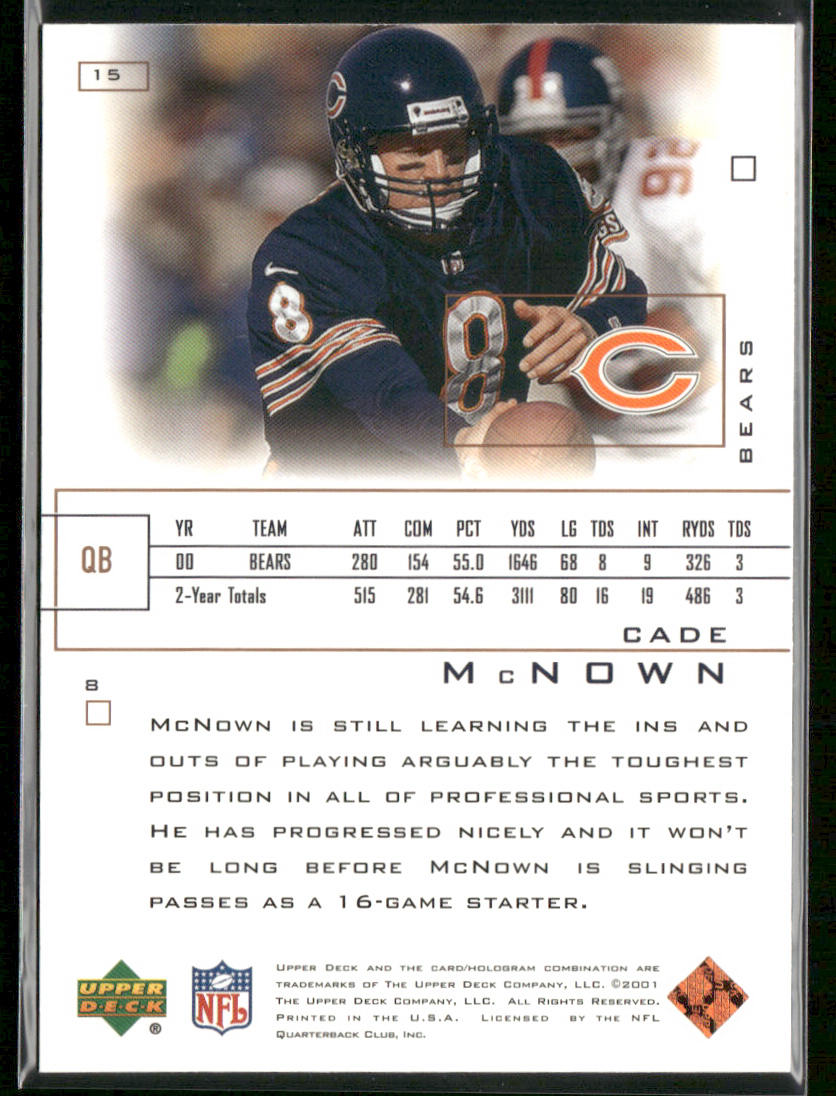 Cade McNown 2001 Upper Deck Pros & Prospects #15 Chicago Bears