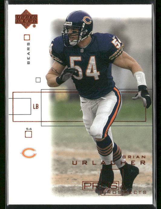 Brian Urlacher 2001 Upper Deck Pros & Prospects #18 Chicago Bears