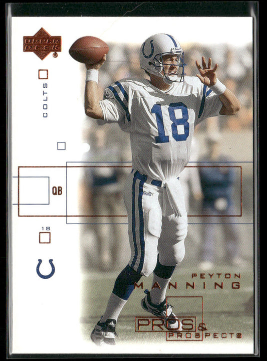 Peyton Manning 2001 Upper Deck Pros & Prospects #36 Indianapolis Colts