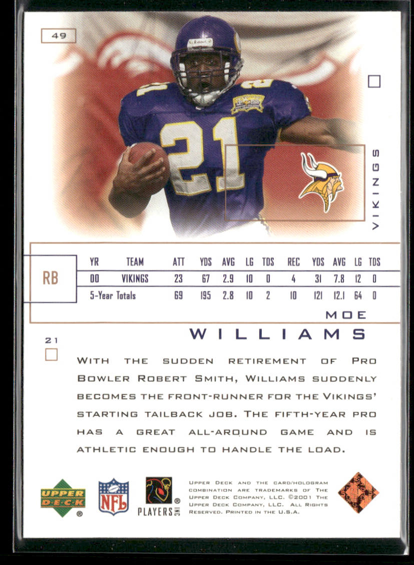 Moe Williams 2001 Upper Deck Pros & Prospects #49 Minnesota Vikings