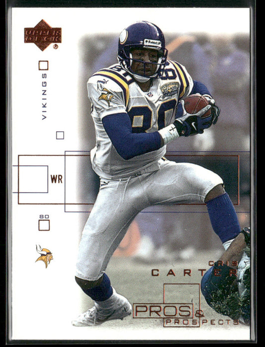 Cris Carter 2001 Upper Deck Pros & Prospects #50 Minnesota Vikings
