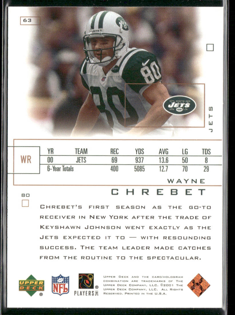 Wayne Chrebet 2001 Upper Deck Pros & Prospects #63 New York Jets