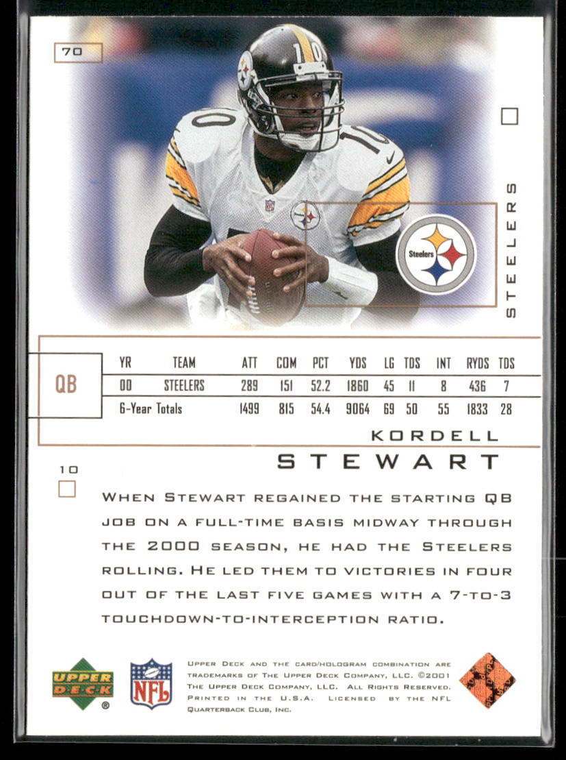 Kordell Stewart 2001 Upper Deck Pros & Prospects #70 Pittsburgh Steelers