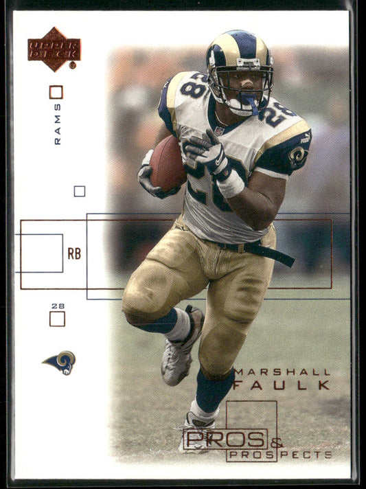 Marshall Faulk 2001 Upper Deck Pros & Prospects #72 St. Louis Rams