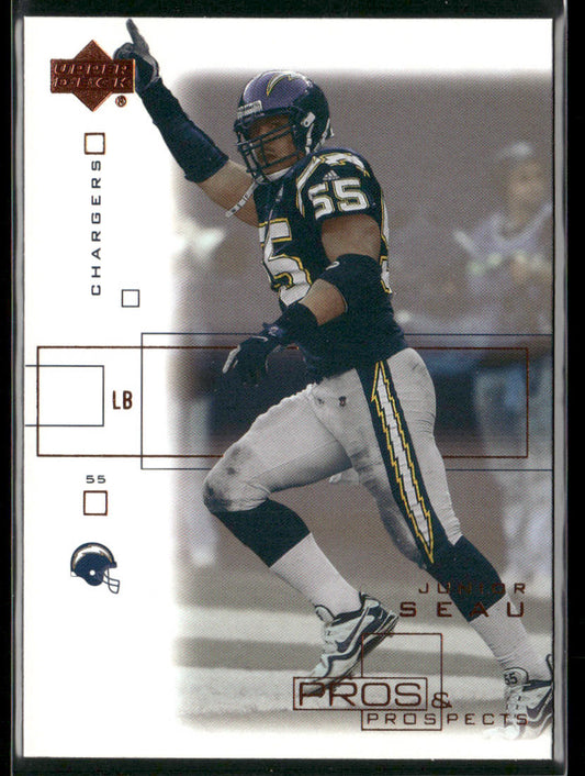 Junior Seau 2001 Upper Deck Pros & Prospects #75 San Diego Chargers