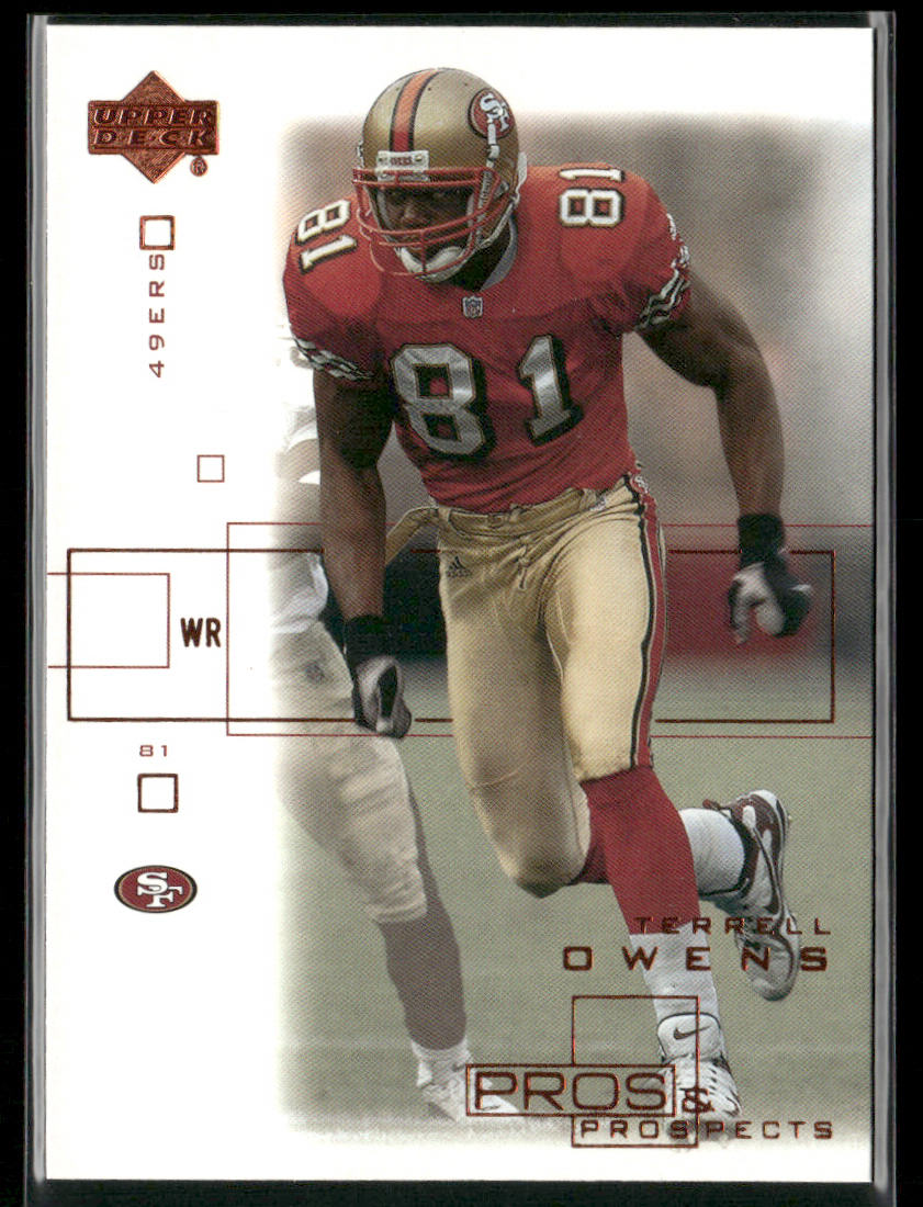 Terrell Owens 2001 Upper Deck Pros & Prospects #80 San Francisco 49ers