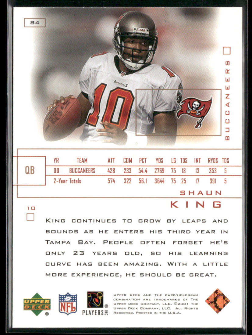 Shaun King 2001 Upper Deck Pros & Prospects #84 Tampa Bay Buccaneers
