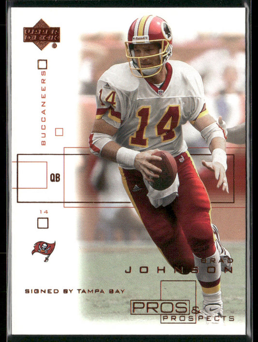 Brad Johnson 2001 Upper Deck Pros & Prospects #88 Tampa Bay Buccaneers