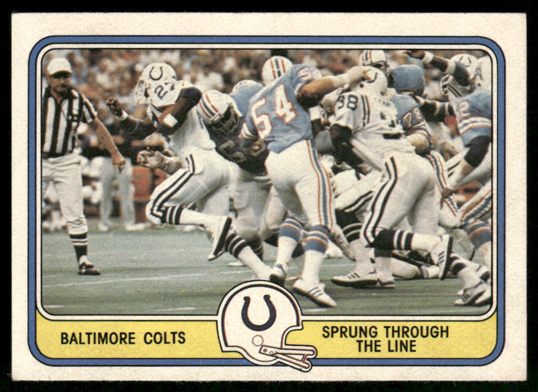 Sprung through the Line 1981 Fleer Team Action #3 Baltimore Colts
