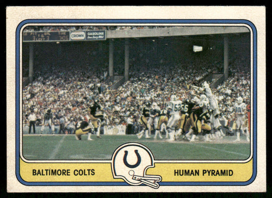 Human Pyramid 1981 Fleer Team Action #4 Baltimore Colts