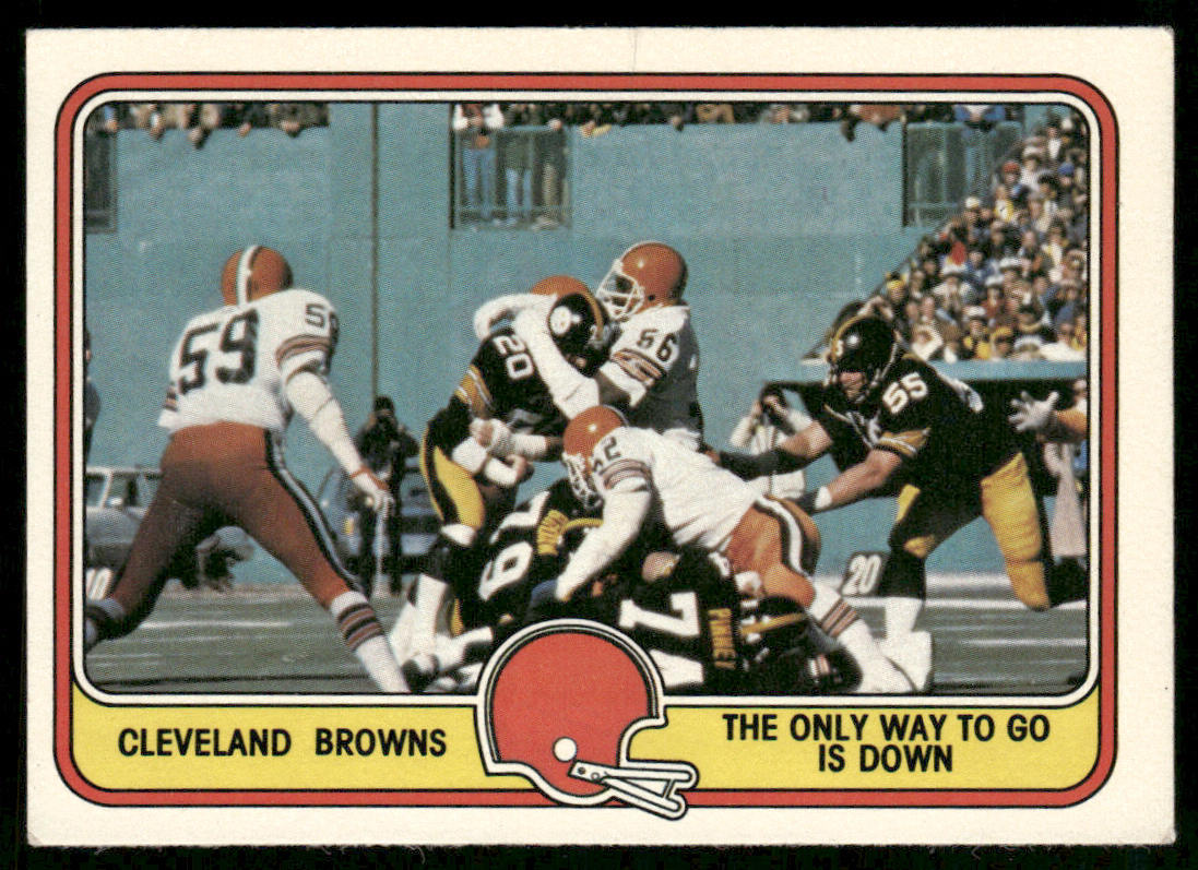 The Only Way to Go is Down 1981 Fleer Team Action #12 Cleveland Browns
