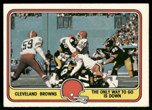 The Only Way to Go is Down 1981 Fleer Team Action #12 Cleveland Browns