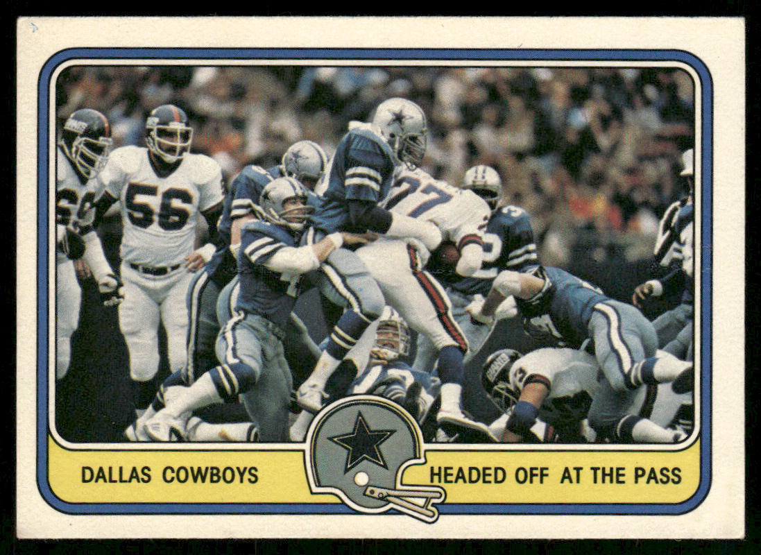 Headed Off at the Pass 1981 Fleer Team Action #14 Dallas Cowboys
