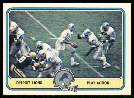 Play Action 1981 Fleer Team Action #17 Detroit Lions