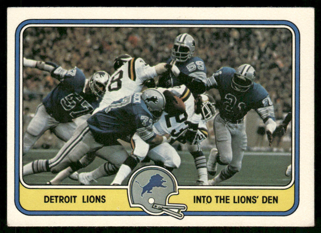 Into the Lions' Den 1981 Fleer Team Action #18 Detroit Lions