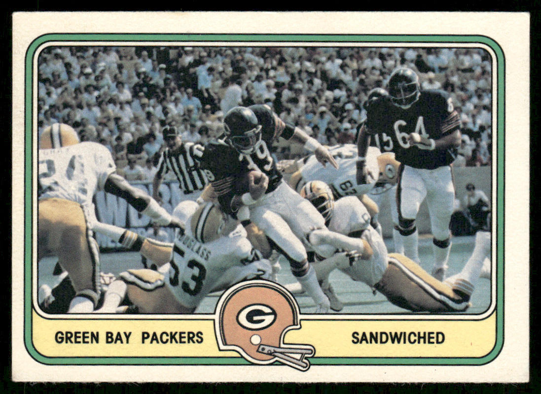 Sandwiched 1981 Fleer Team Action #20 Green Bay Packers