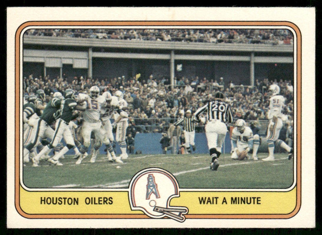 Wait a Minute 1981 Fleer Team Action #21 Houston Oilers