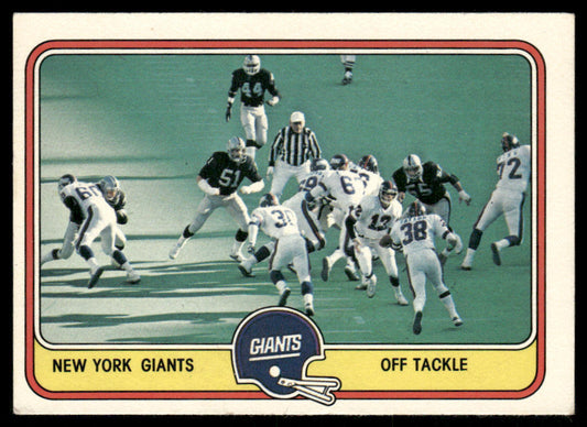 Off Tackle 1981 Fleer Team Action #35 New York Giants