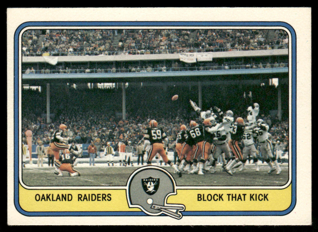 Block That Kick 1981 Fleer Team Action #40 Oakland Raiders