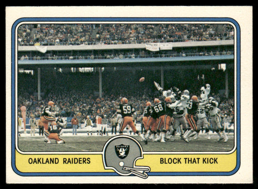 Block That Kick 1981 Fleer Team Action #40 Oakland Raiders