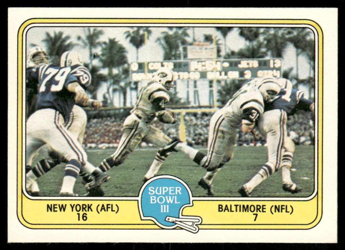 Super Bowl III 1981 Fleer Team Action #59