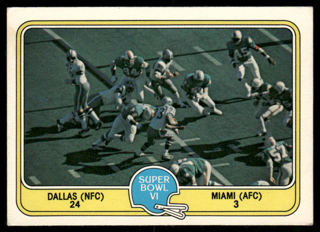 Super Bowl VI 1981 Fleer Team Action #62