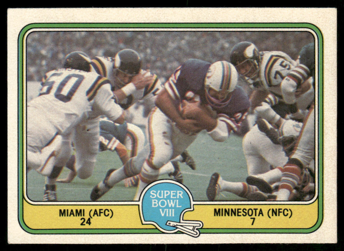 Super Bowl VIII 1981 Fleer Team Action #64