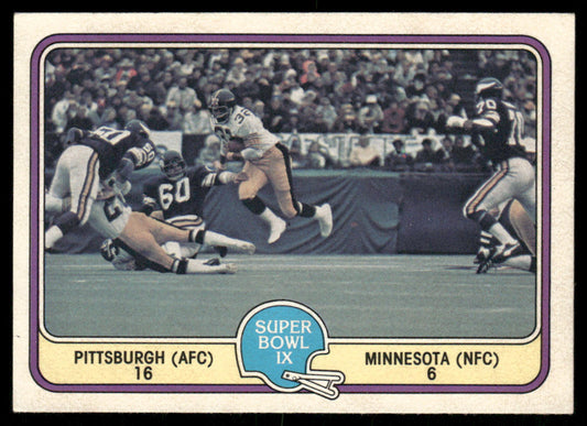 Super Bowl IX 1981 Fleer Team Action #65