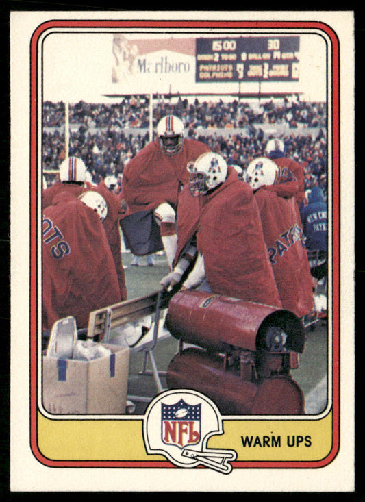 Warm Ups 1981 Fleer Team Action #80 New England Patriots