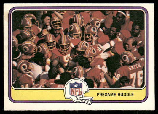 Pregame Huddle 1981 Fleer Team Action #86 Washington Redskins