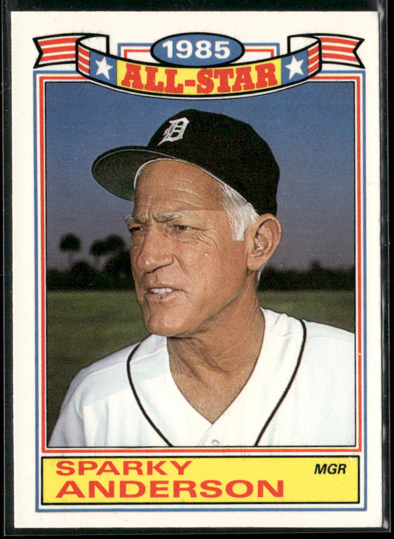 Sparky Anderson 1986 Topps Glossy All-Stars #1 Detroit Tigers