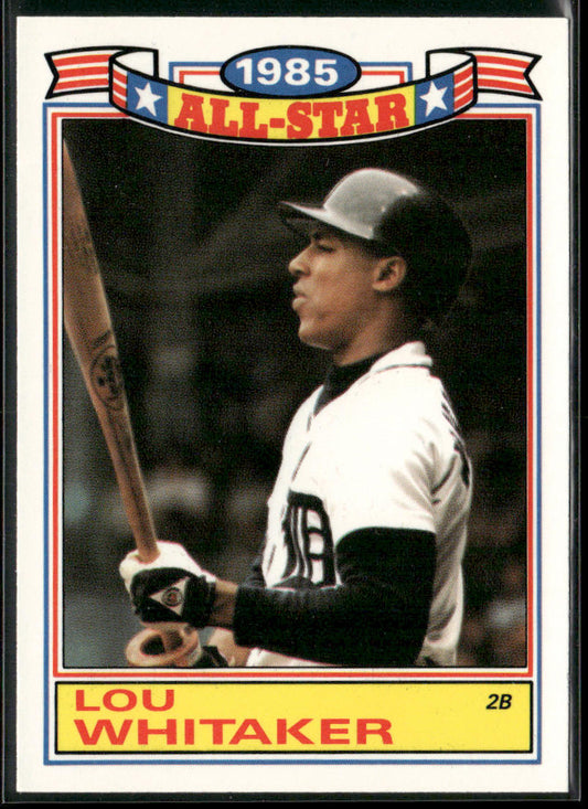 Lou Whitaker 1986 Topps Glossy All-Stars #3b Detroit Tigers