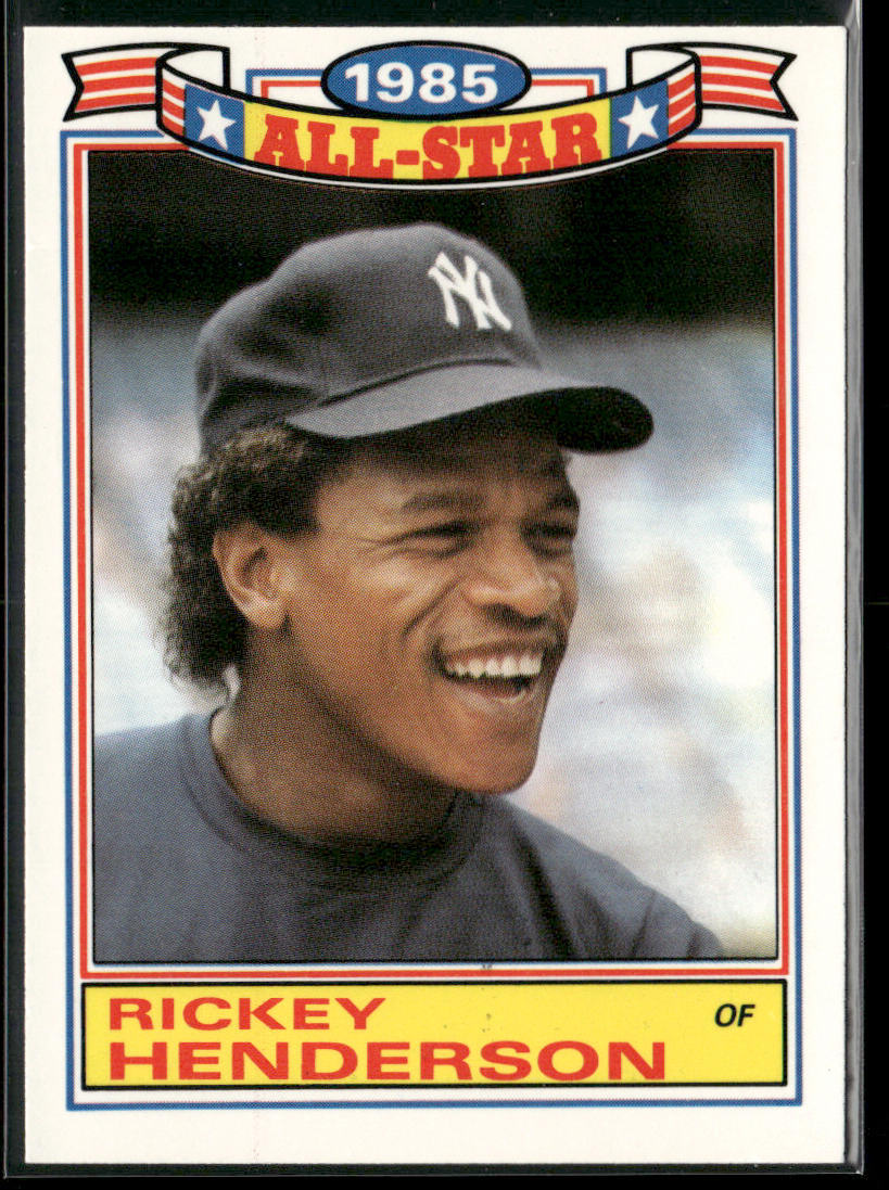 Rickey Henderson 1986 Topps Glossy All-Stars #7b New York Yankees