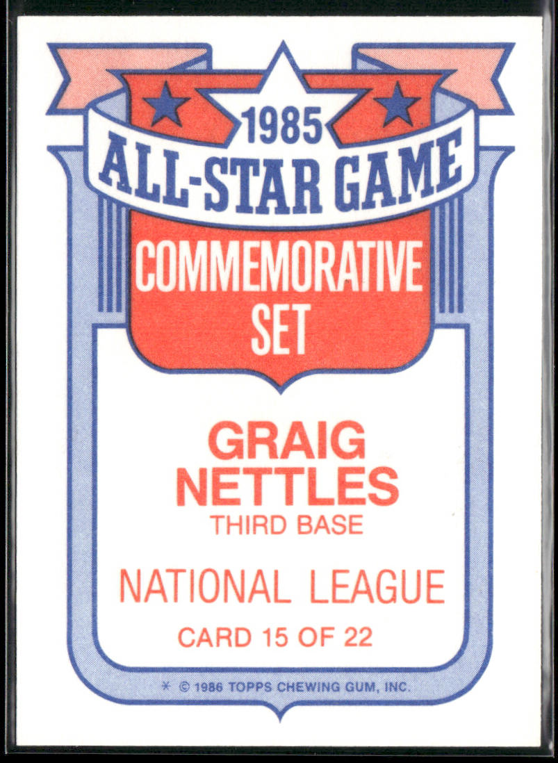 Graig Nettles 1986 Topps Glossy All-Stars #15b San Diego Padres