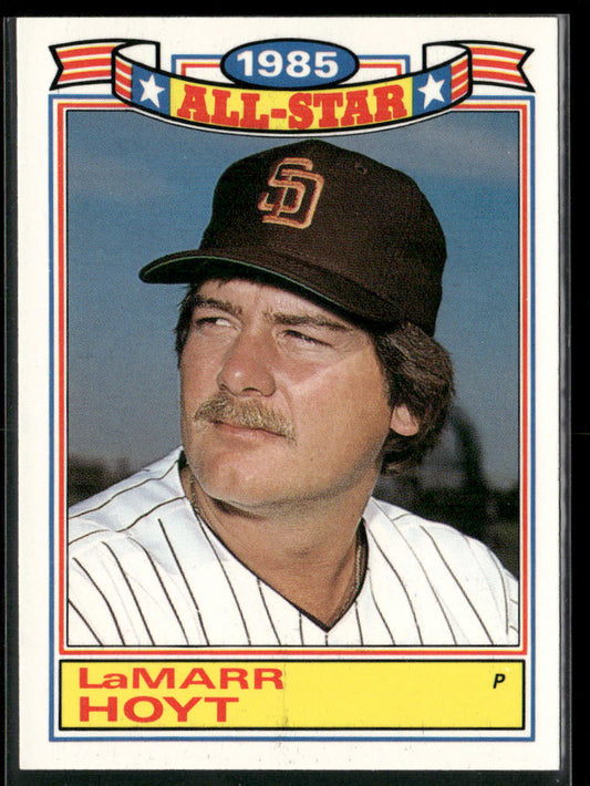 LaMarr Hoyt 1986 Topps Glossy All-Stars #21 San Diego Padres